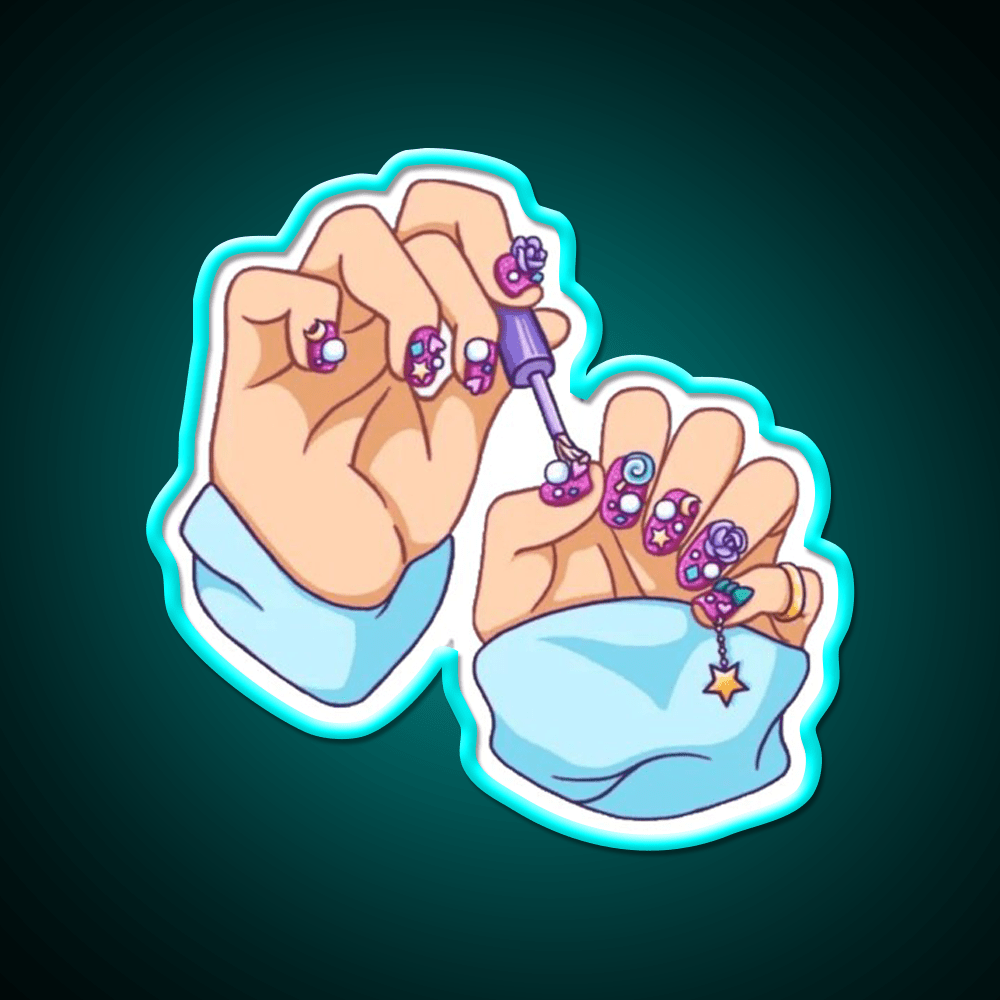 Nail Art Nail Salon Led Neon Sign For Nail Bar Rgb Color - Shineneon