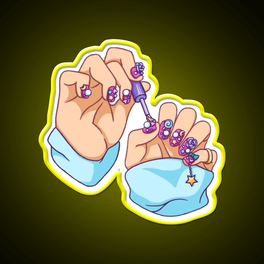Nail Art Nail Salon Led Neon Sign For Nail Bar Rgb Color - Shineneon