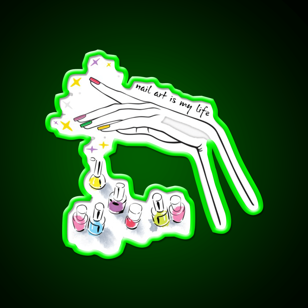 Nail Art Nail Salon Led Neon Sign For Tech Room Rgb Color - Shineneon