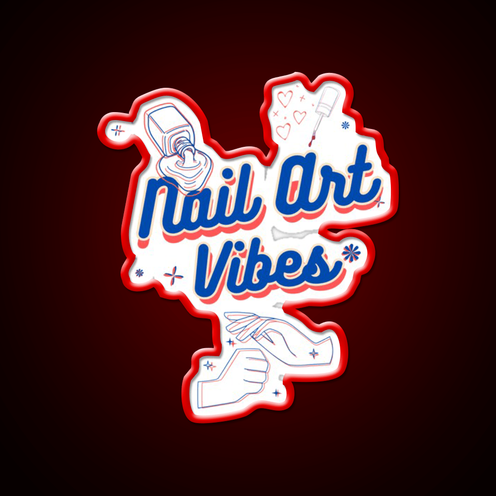 Nail Art Vibes Nail Salon Led Neon Sign Rgb Color - Shineneon