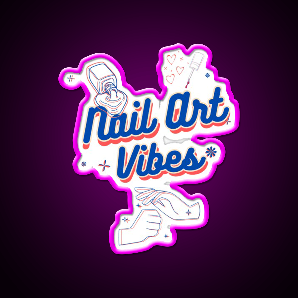 Nail Art Vibes Nail Salon Led Neon Sign Rgb Color - Shineneon