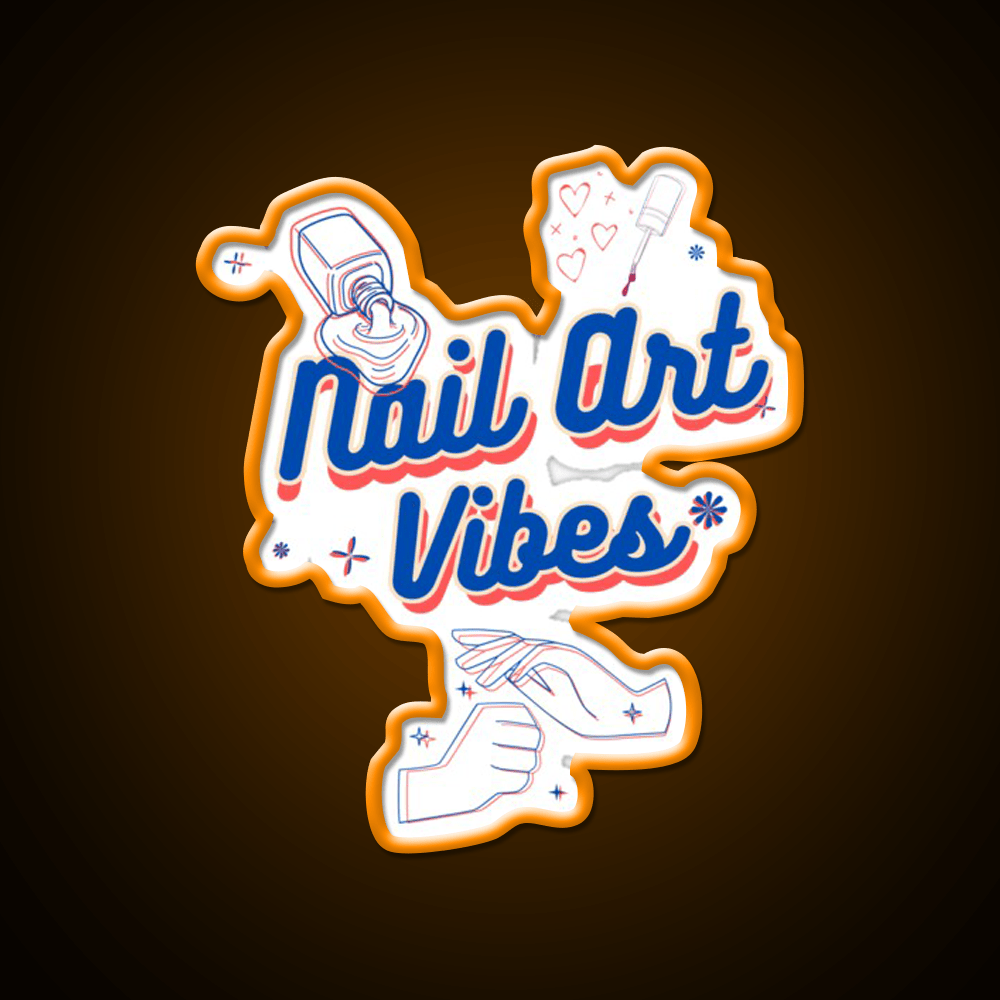 Nail Art Vibes Nail Salon Led Neon Sign Rgb Color - Shineneon