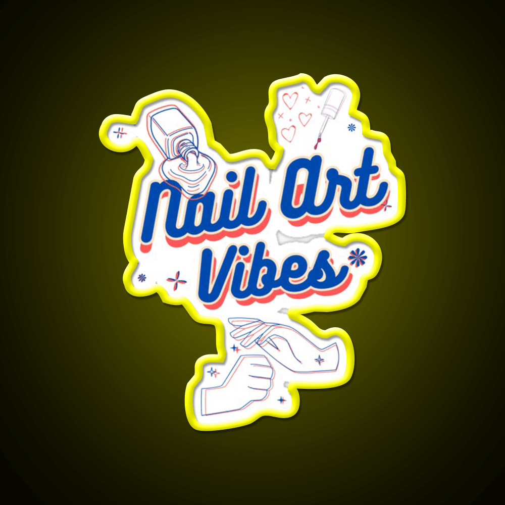 Nail Art Vibes Nail Salon Led Neon Sign Rgb Color - Shineneon