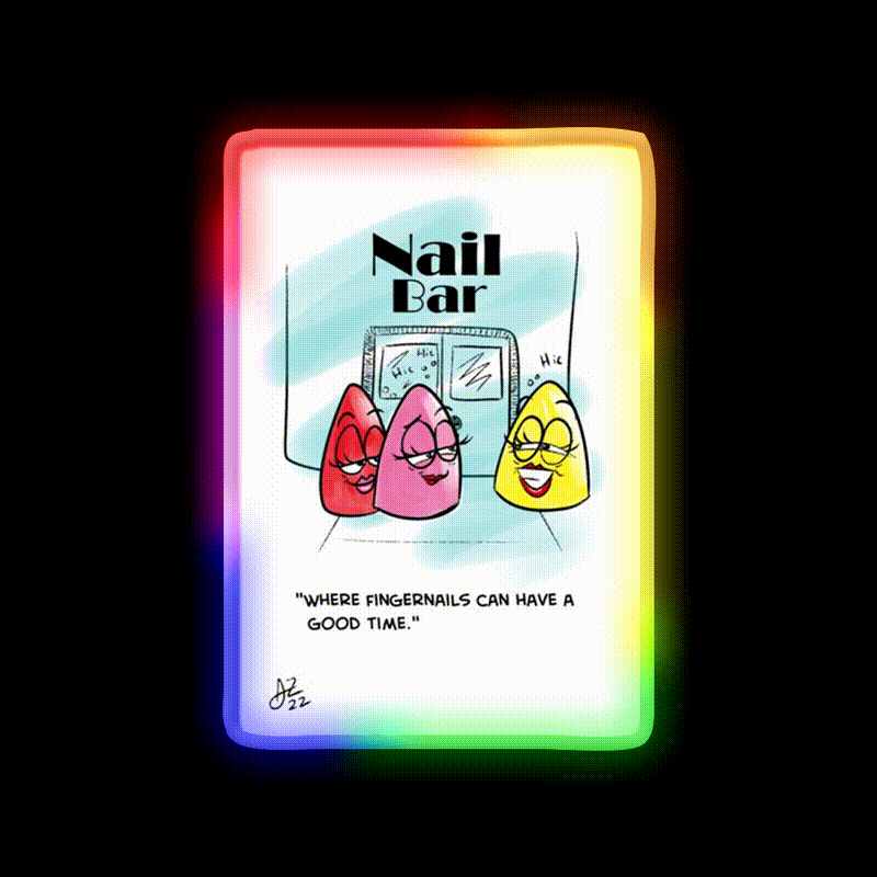 Nail Bar Man Cave Bar Led Neon Sign Rgb Color