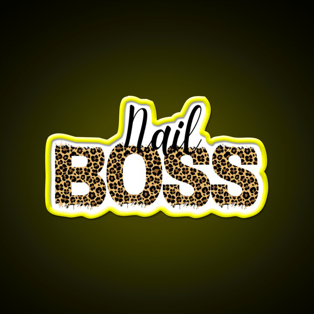 Nail Boss Manicure Ladys Nail Salon Led Neon Sign For Tech Room Rgb Color - Custom LED neon sign front view