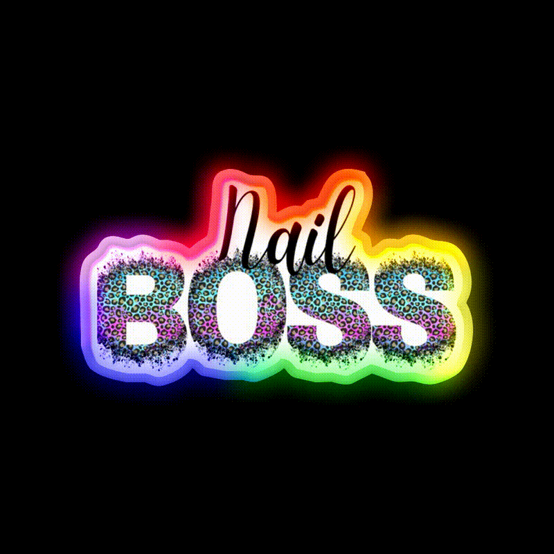 Nail Boss Manicure Ladys Nail Salon Led Neon Sign Quote Sign Rgb Color - LED neon sign close-up detail