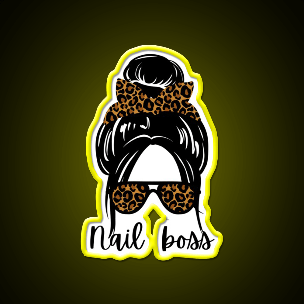Nail Boss Manicure Ladys Nail Salon Led Neon Sign Rgb Color - Shineneon