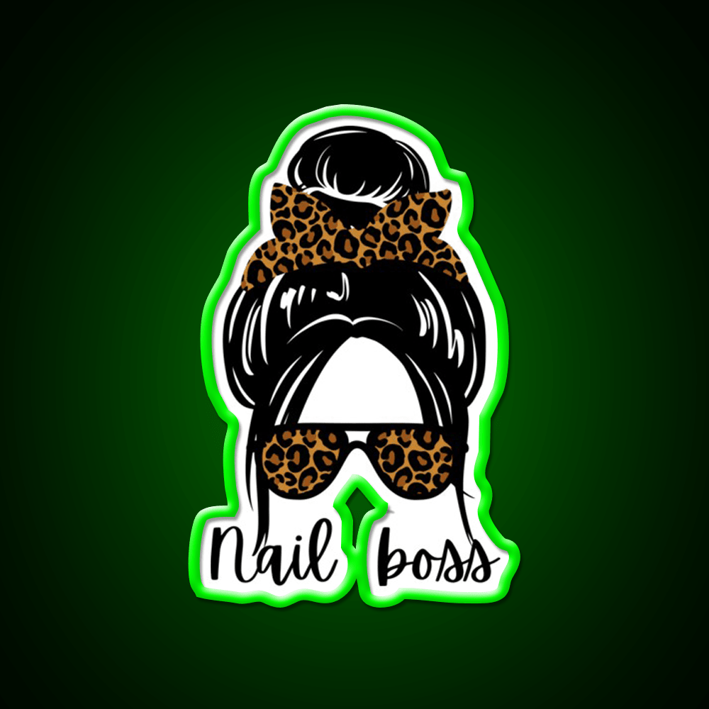 Nail Boss Manicure Ladys Nail Salon Led Neon Sign Rgb Color - Shineneon