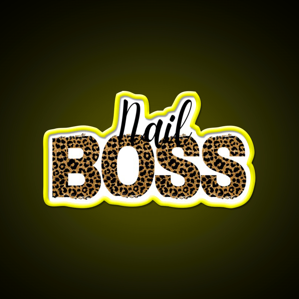 Nail Boss Manicure Ladys Nail Salon Led Neon Sign Salon Decor Rgb Color - Custom LED neon sign front view