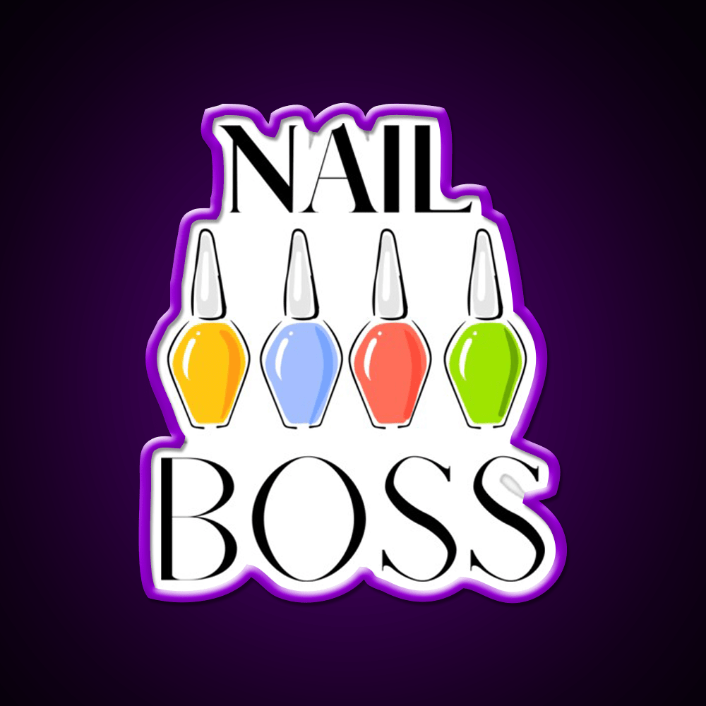 Nail Boss Nail Salon Led Neon Sign Rgb Color - Shineneon