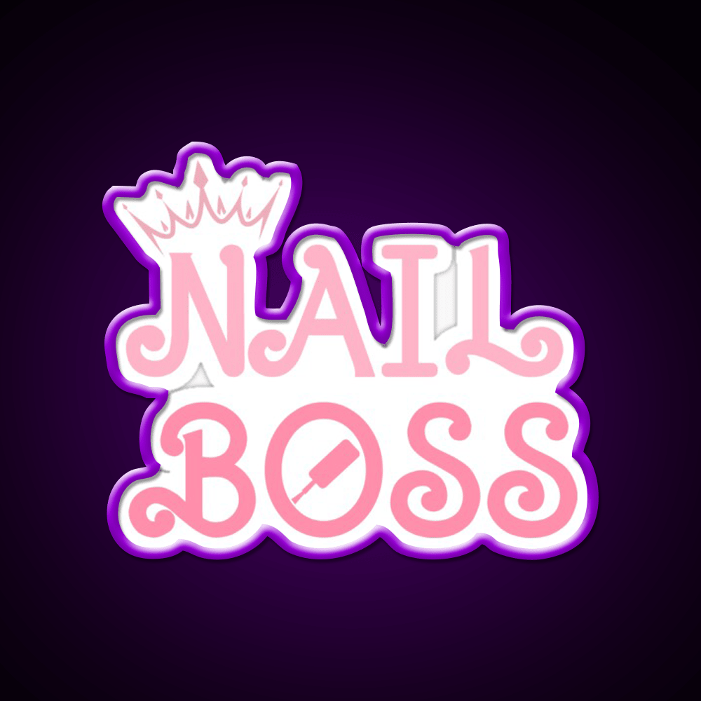 Nail Boss Nail Technician Nail Salon Led Neon Sign Rgb Color - Shineneon