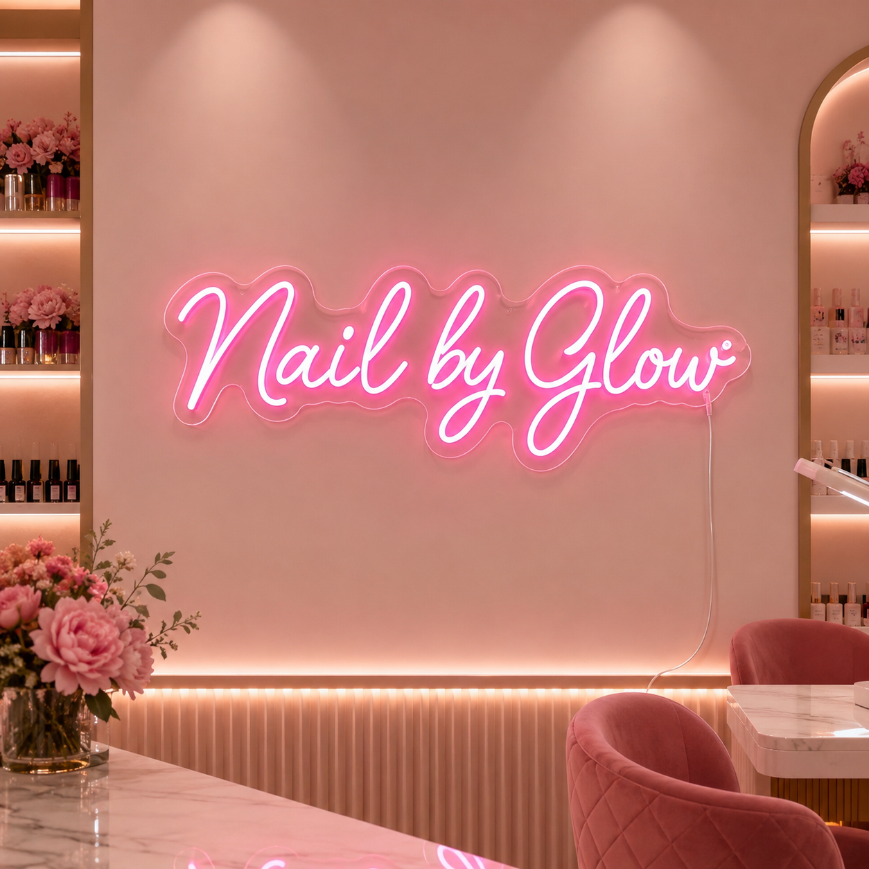 Nail By Glow LED Neon Sign - 01 Original Product Image