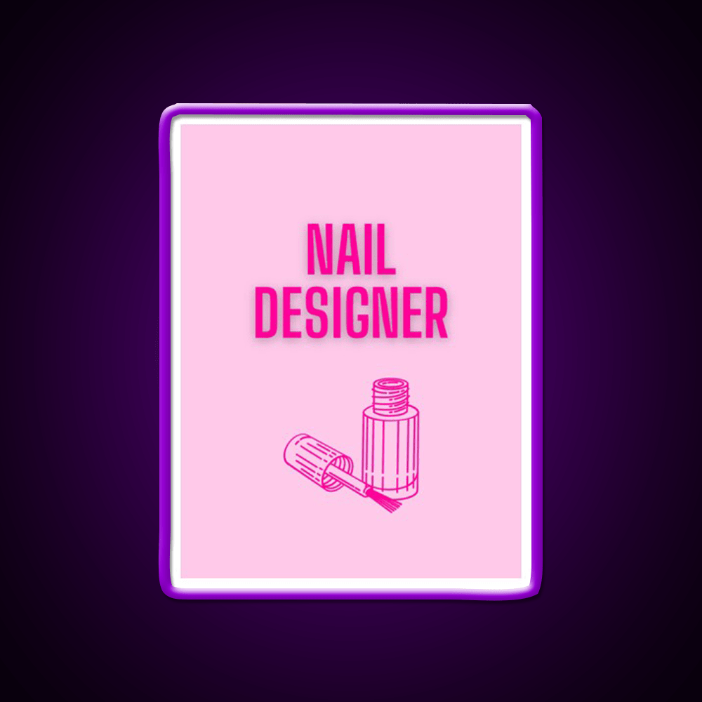 Nail Designer Nail Salon Led Neon Sign Rgb Color - Shineneon