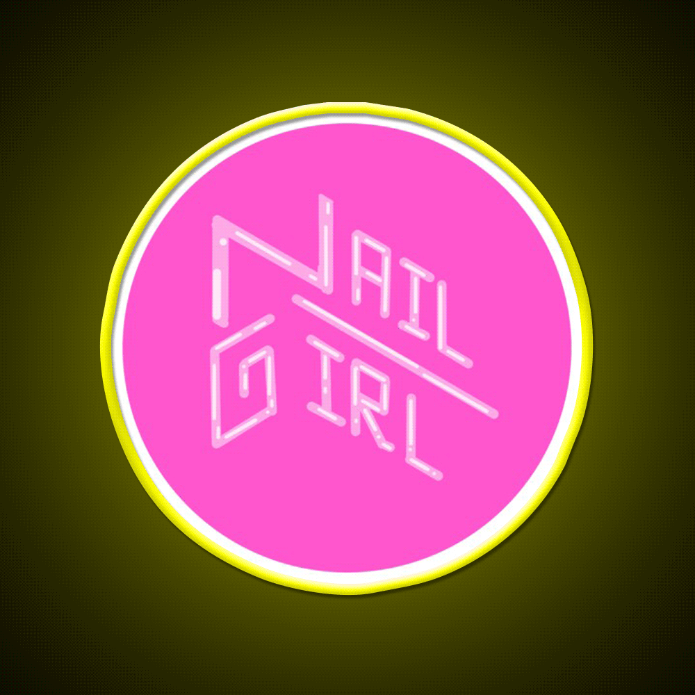 Nail Girl Nail Salon Led Neon Sign Rgb Color - Custom LED neon sign front view