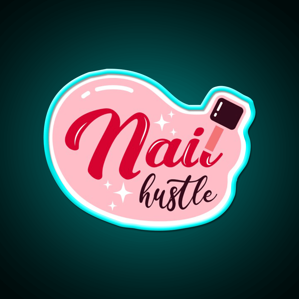 Nail Hustle Nail Salon Led Neon Sign Rgb Color - Shineneon