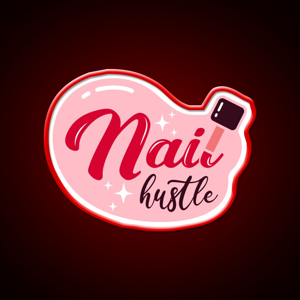 Nail Hustle Nail Salon Led Neon Sign Rgb Color - Shineneon