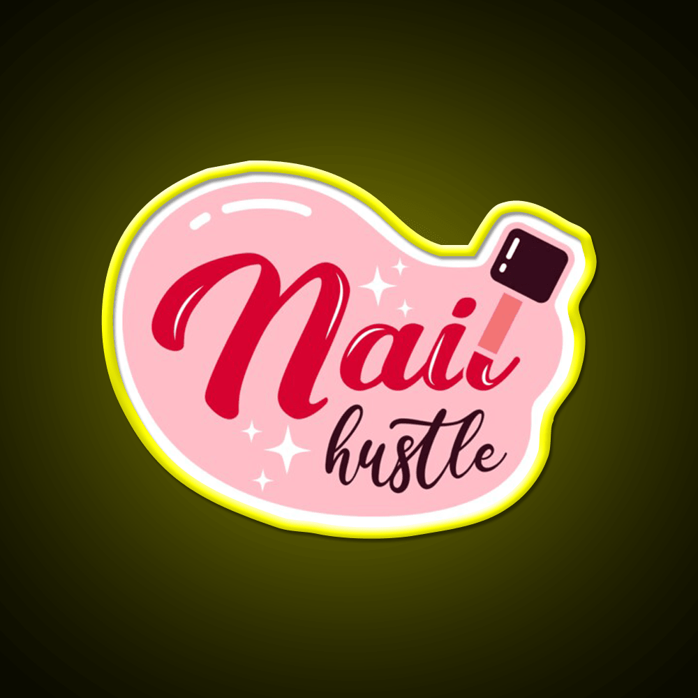 Nail Hustle Nail Salon Led Neon Sign Rgb Color - Shineneon
