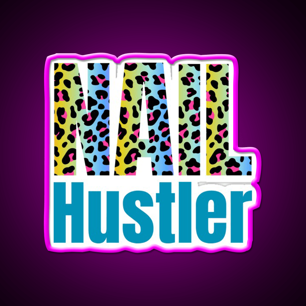 Nail Hustler Boss Polish Beauticians Salon Nail Salon Led Neon Sign Rgb Color - Shineneon