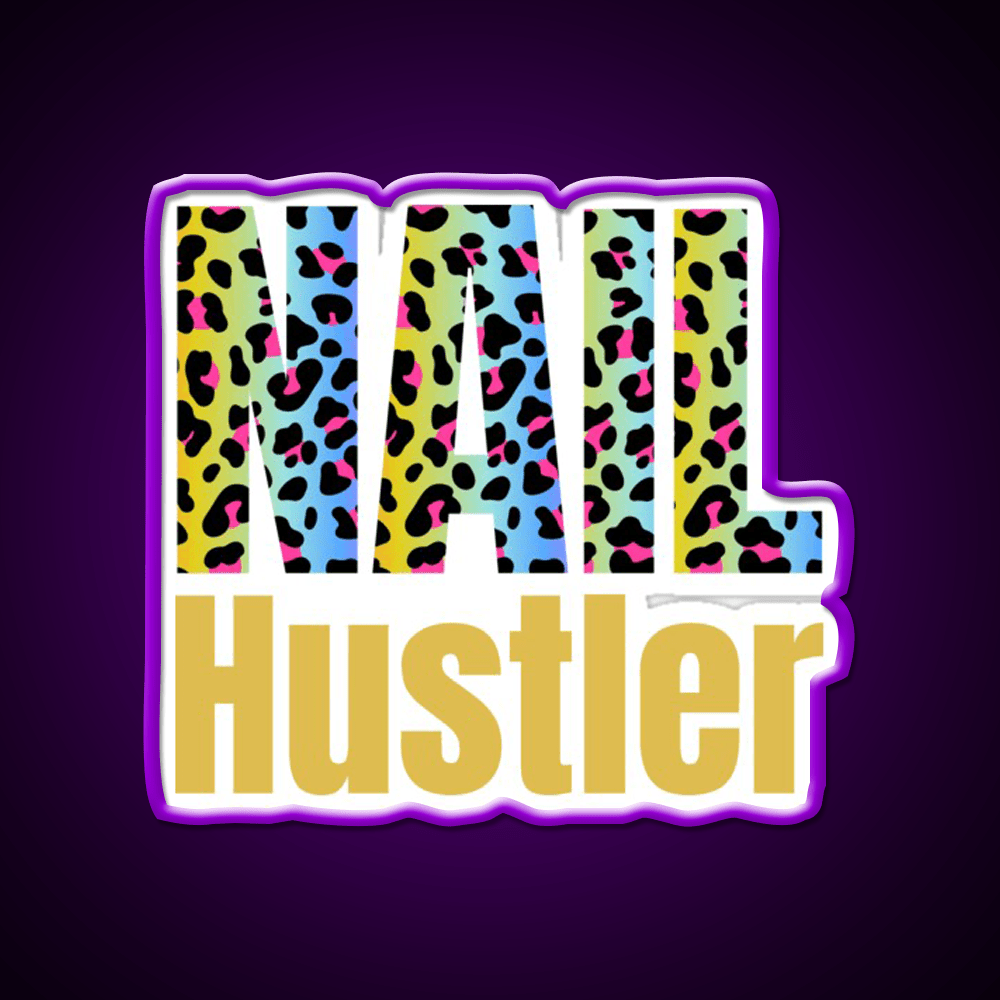 Nail Hustler Boss Polish Nail Salon Led Neon Sign For Nail Shop Rgb Color - Shineneon