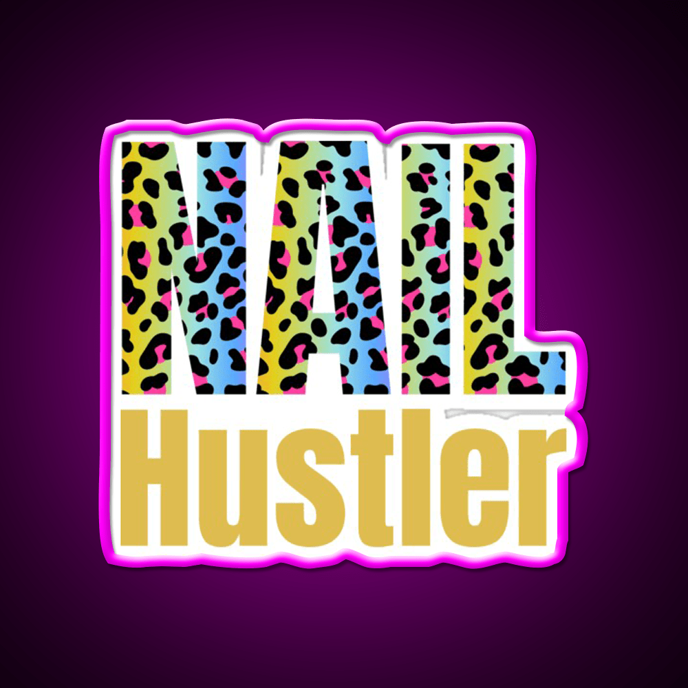 Nail Hustler Boss Polish Nail Salon Led Neon Sign For Nail Shop Rgb Color - Shineneon