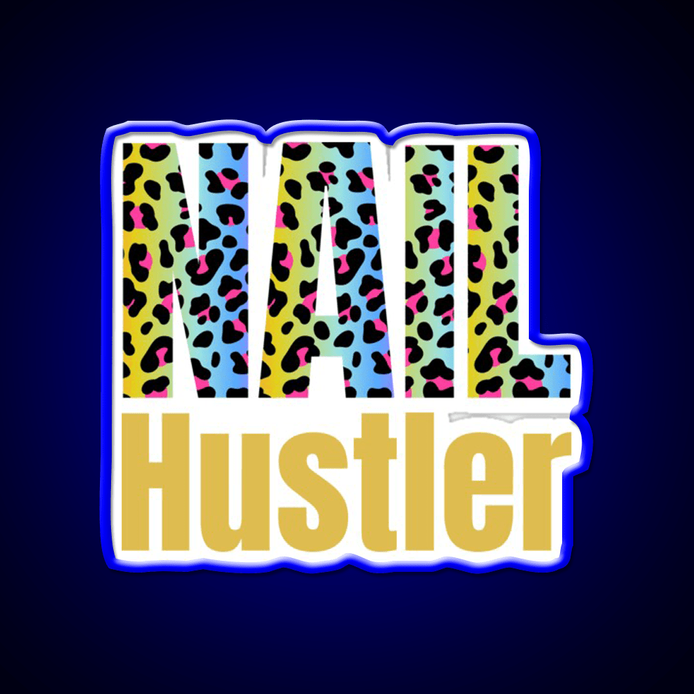 Nail Hustler Boss Polish Nail Salon Led Neon Sign For Nail Shop Rgb Color - Shineneon