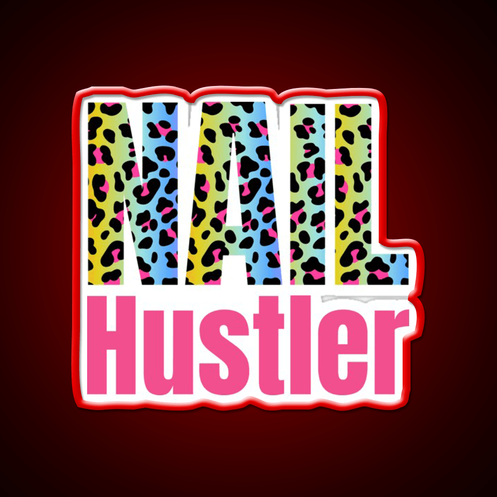 Nail Hustler Boss Polish Nail Salon Led Neon Sign For Tech Room Rgb Color - Shineneon
