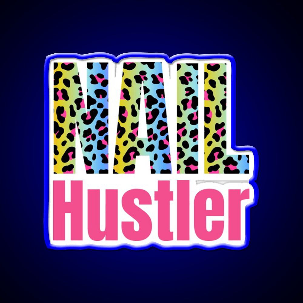 Nail Hustler Boss Polish Nail Salon Led Neon Sign For Tech Room Rgb Color - Shineneon