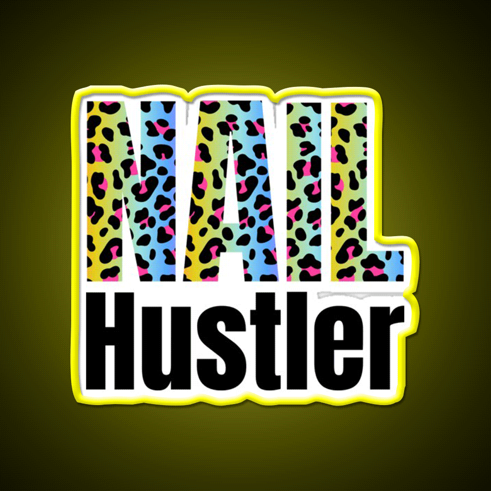 Nail Hustler Boss Polish Salon Nail Salon Led Neon Sign For Beauty Salon Rgb Color - Custom LED neon sign front view