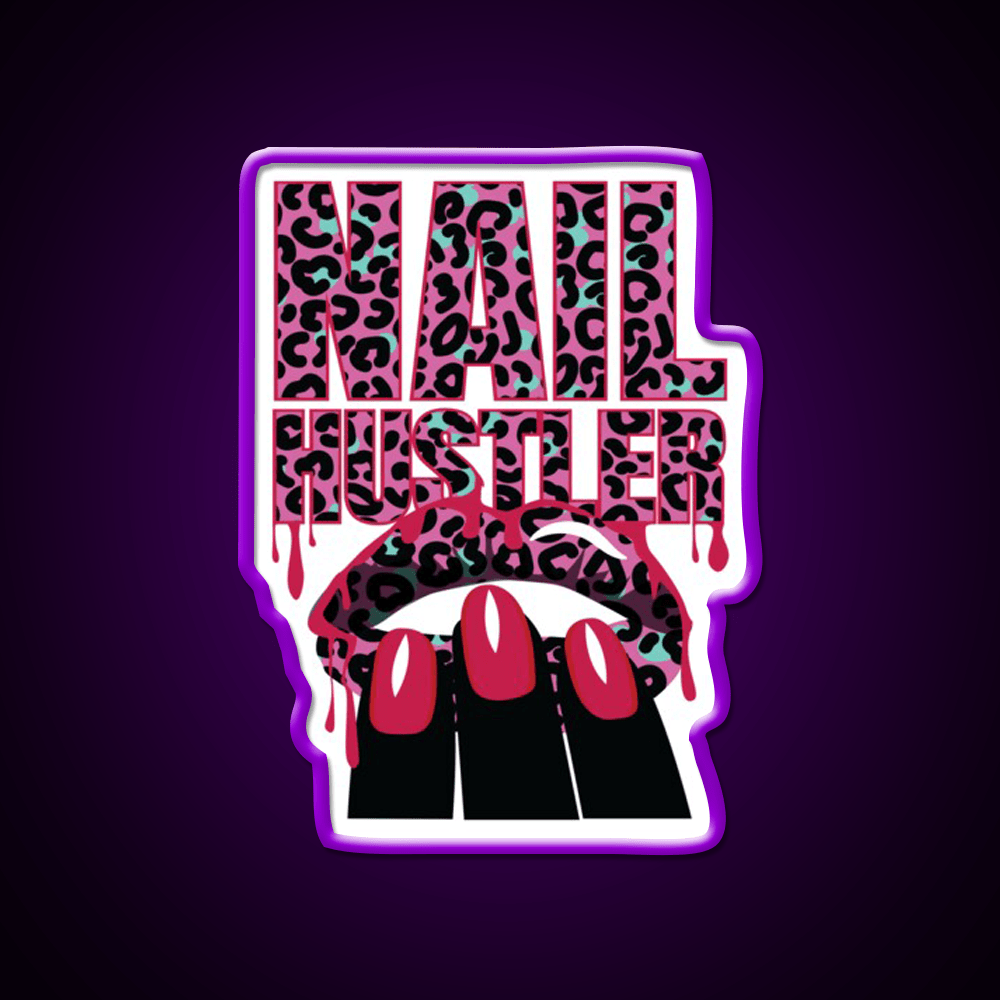 Nail Hustler Nailart Nail Salon Led Neon Sign Rgb Color - Shineneon