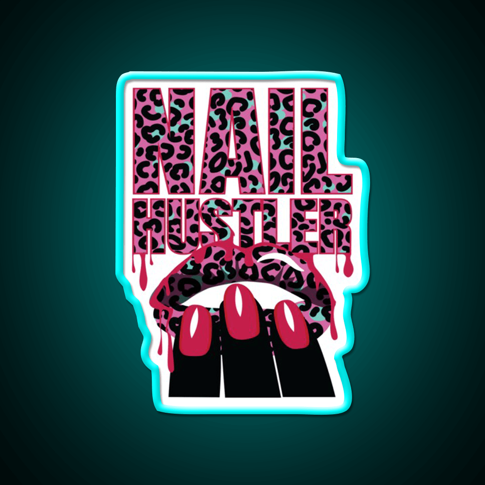 Nail Hustler Nailart Nail Salon Led Neon Sign Rgb Color - Shineneon