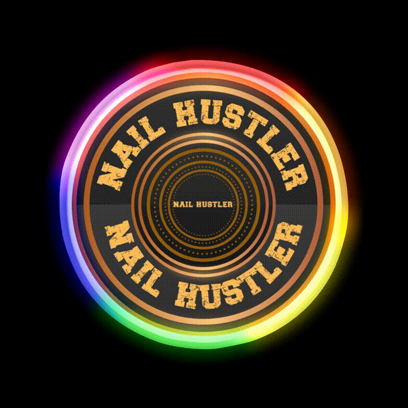 Nail Hustler Perfect For Anyone Who Loves Nail Salon Led Neon Sign Rgb Color - LED neon sign close-up detail