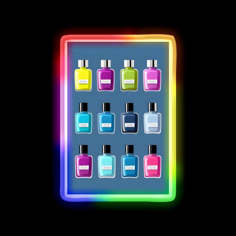 Nail Polish Art Nail Salon Led Neon Sign For Nail Bar Rgb Color - LED neon sign close-up detail