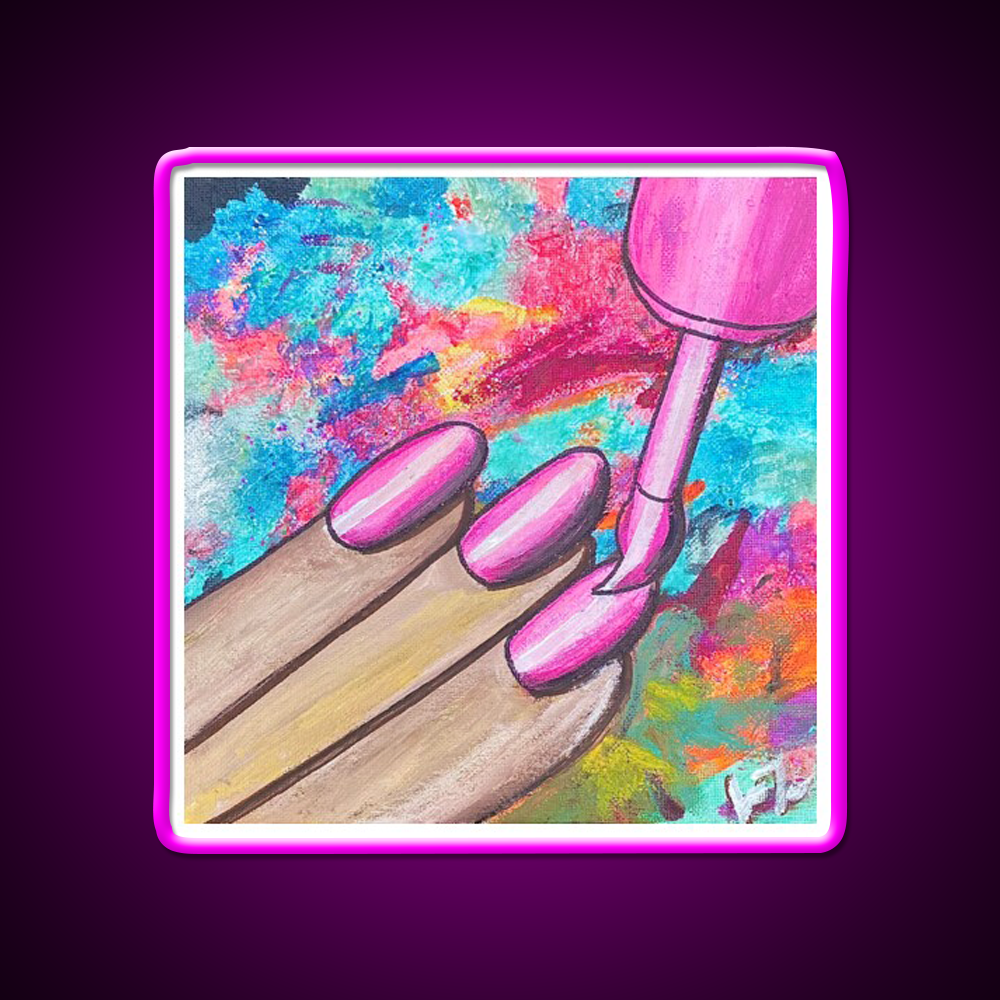 Nail Polish Art Nail Salon Led Neon Sign Rgb Color - Shineneon