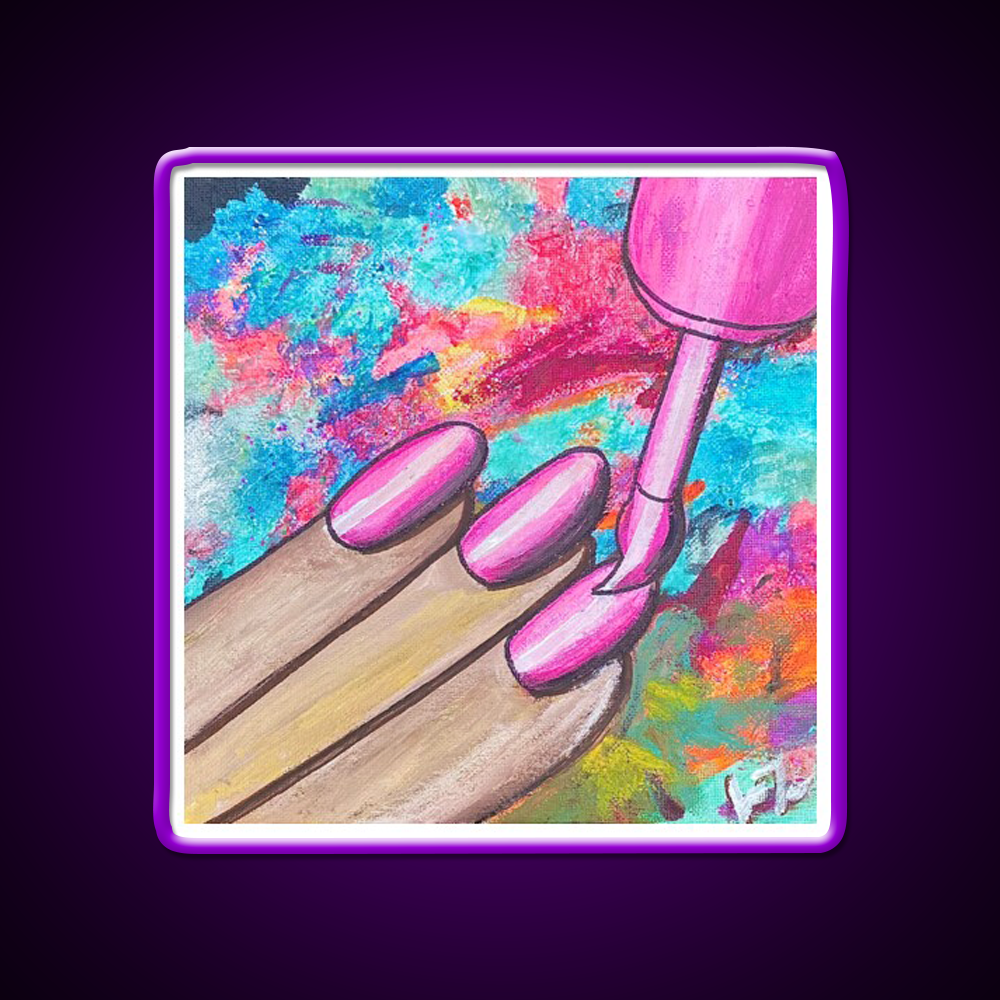 Nail Polish Art Nail Salon Led Neon Sign Rgb Color - Shineneon