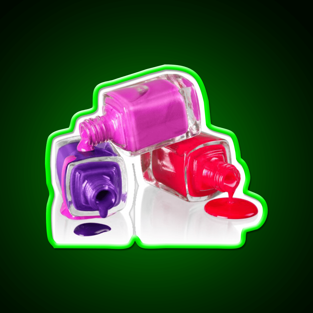 Nail Polish Bottles Decor For Salon Home Nail Salon Led Neon Sign Rgb Color - Shineneon