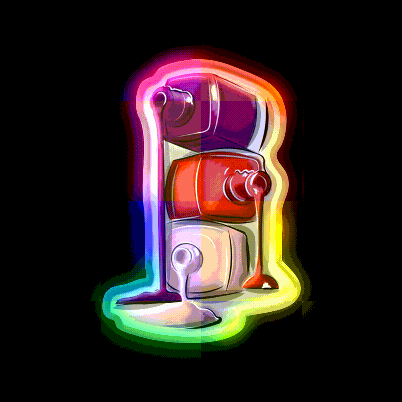 Nail Polish Illustration High Quality Nail Salon Led Neon Sign Rgb Color - LED neon sign close-up detail