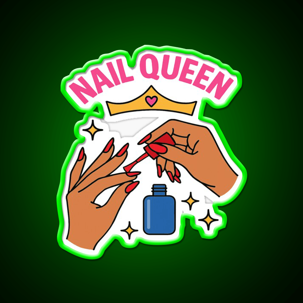 Nail Queen Cute Nail Tech Art For Beauty Nail Salon Led Neon Sign Rgb Color - Shineneon