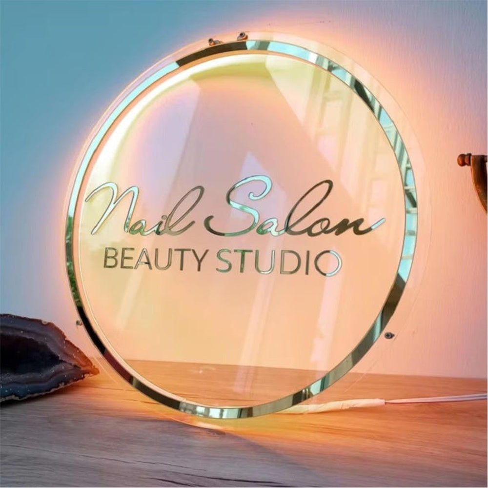 Nail Salon Beauty Studio Acrylic Business Logo Sign - Shineneon