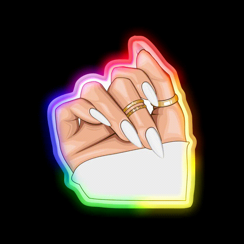 Nail Salon Led Neon Sign Rgb Color