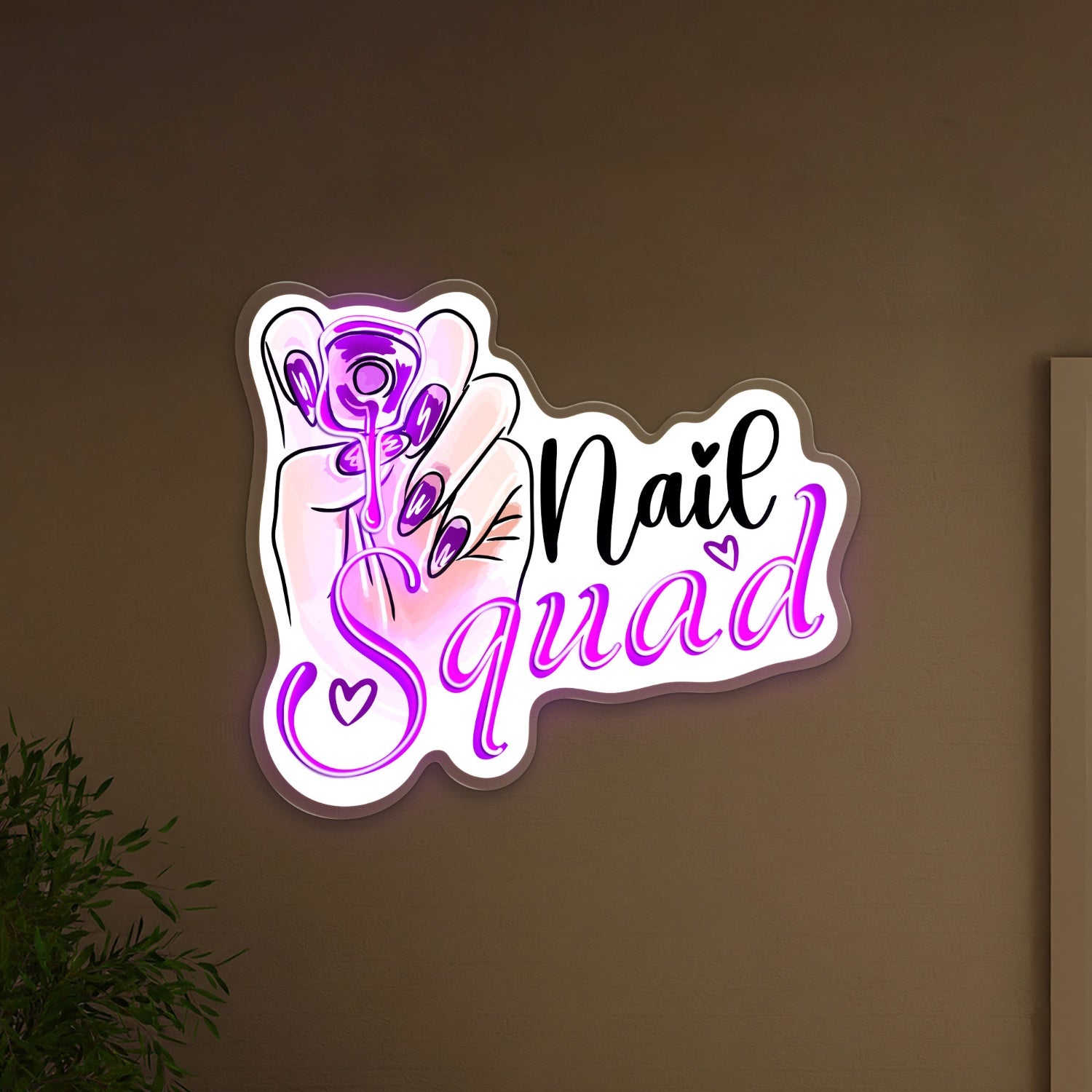 Nail Squad Acrylic Led Sign Decor Salon | Shineneon
