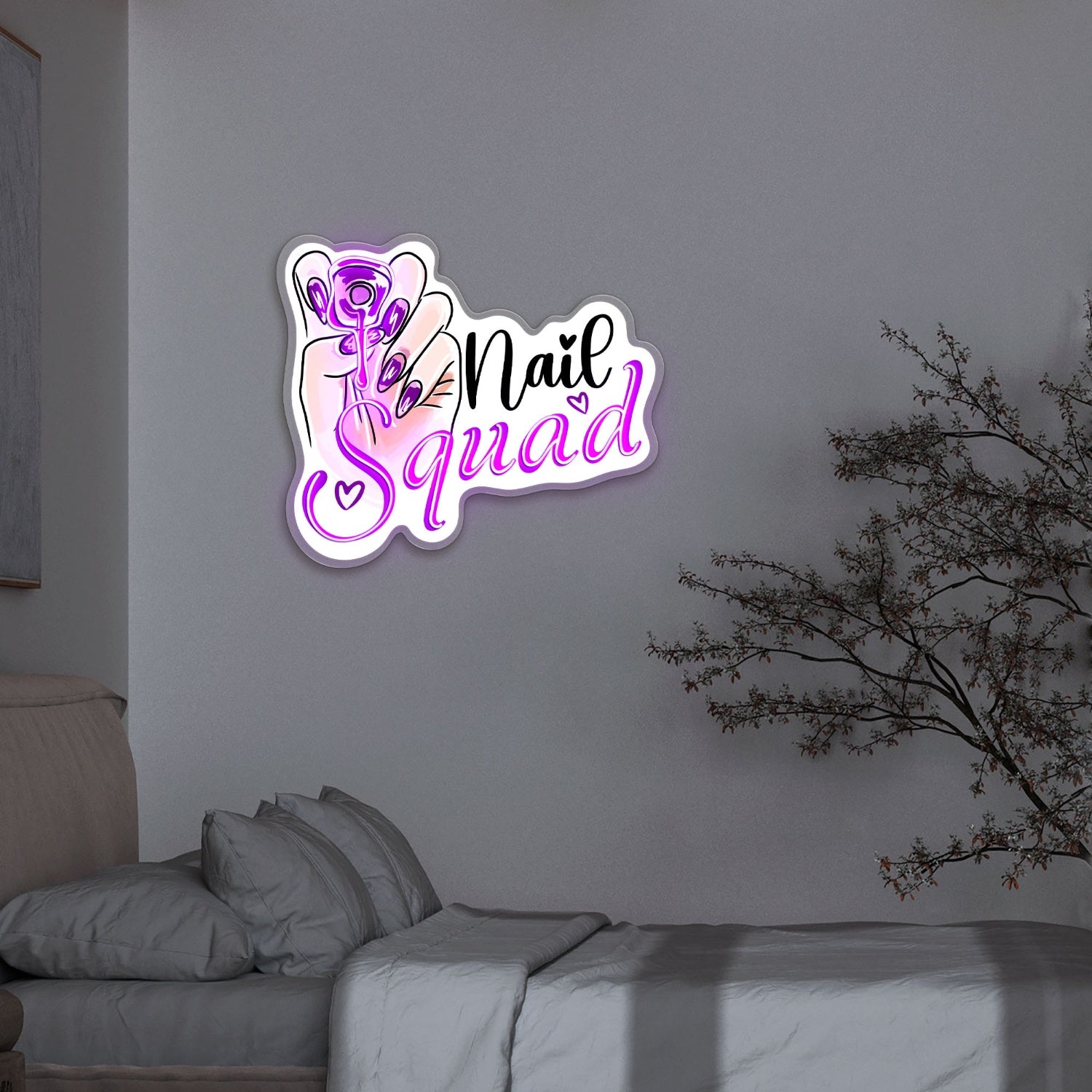 Nail Squad Acrylic Led Sign Decor Salon | Shineneon