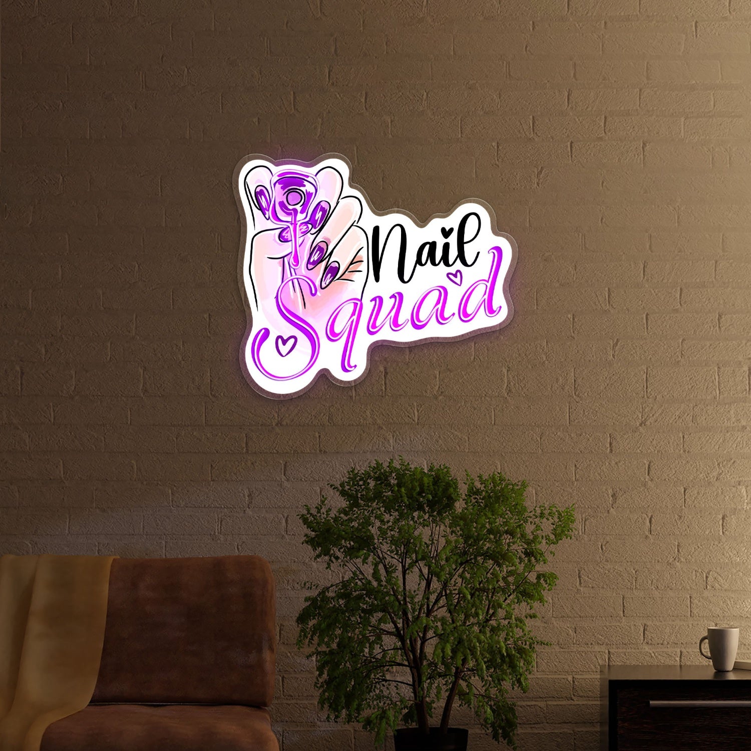 Nail Squad Acrylic Led Sign Decor Salon | Shineneon