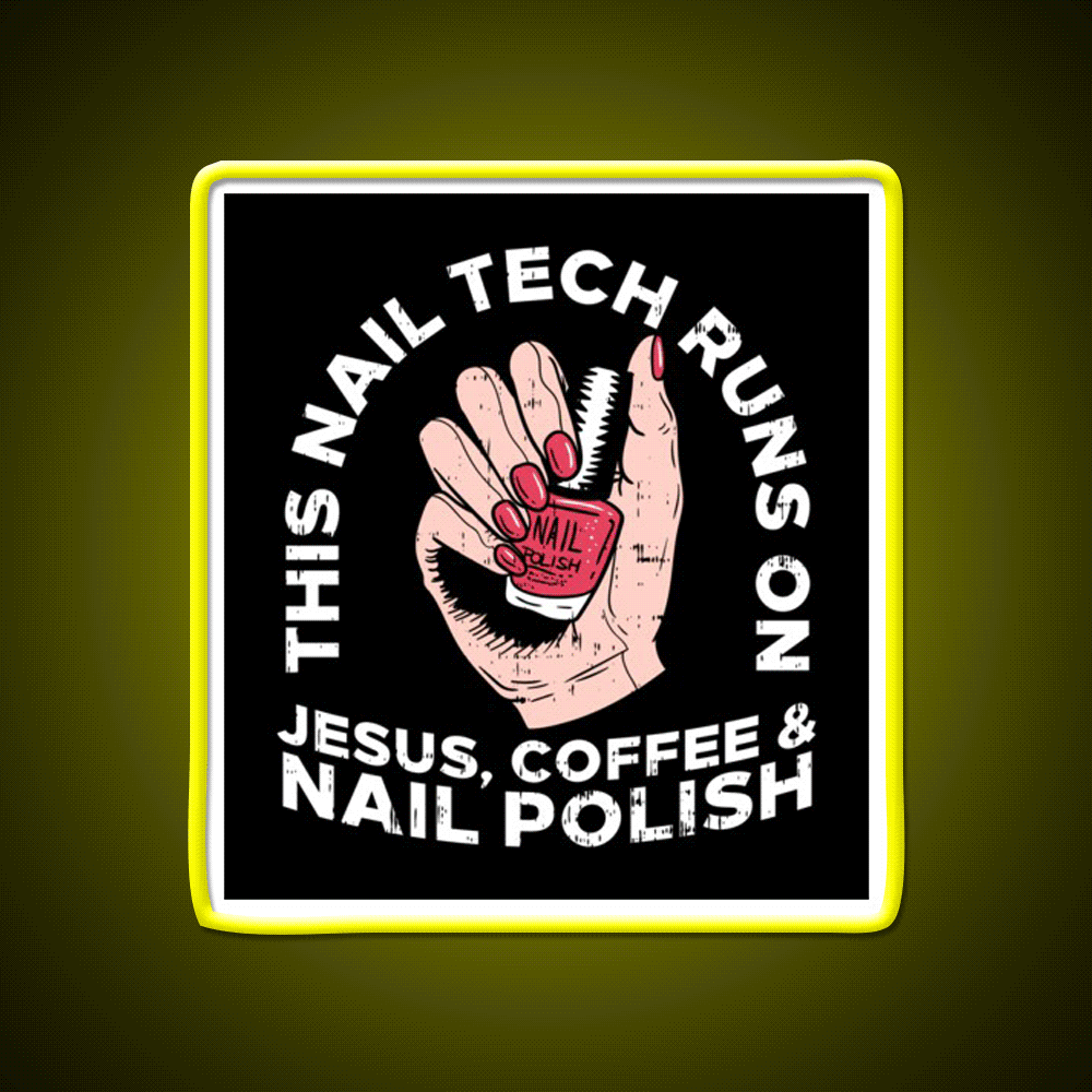 Nail Tech Manicurist Gift Nail Salon Led Neon Sign Rgb Color - Custom LED neon sign front view