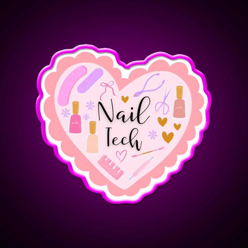 Nail Tech Nail Salon Led Neon Sign Rgb Color - Shineneon
