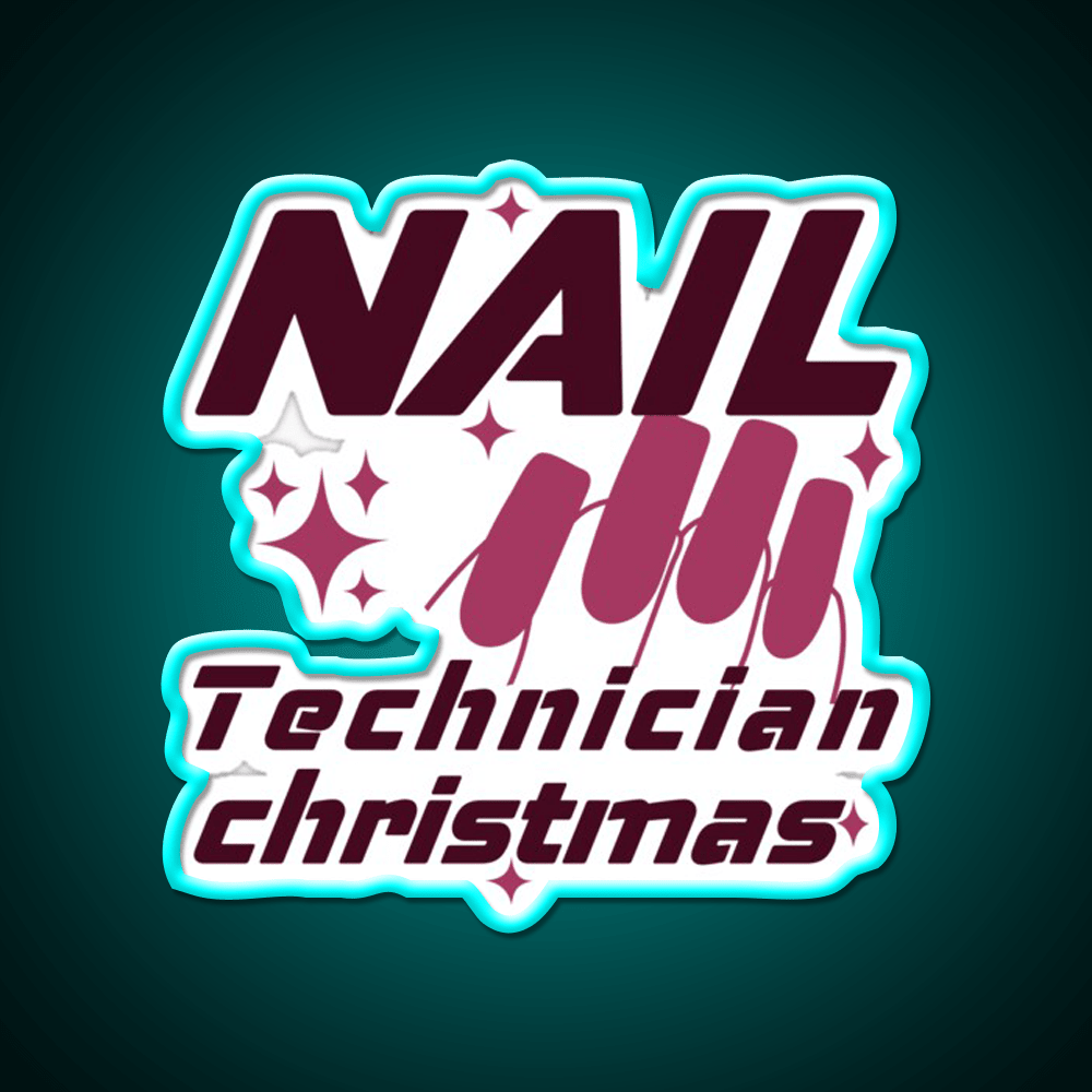 Nail Technician Christmas Nail Salon Led Neon Sign Rgb Color - Shineneon