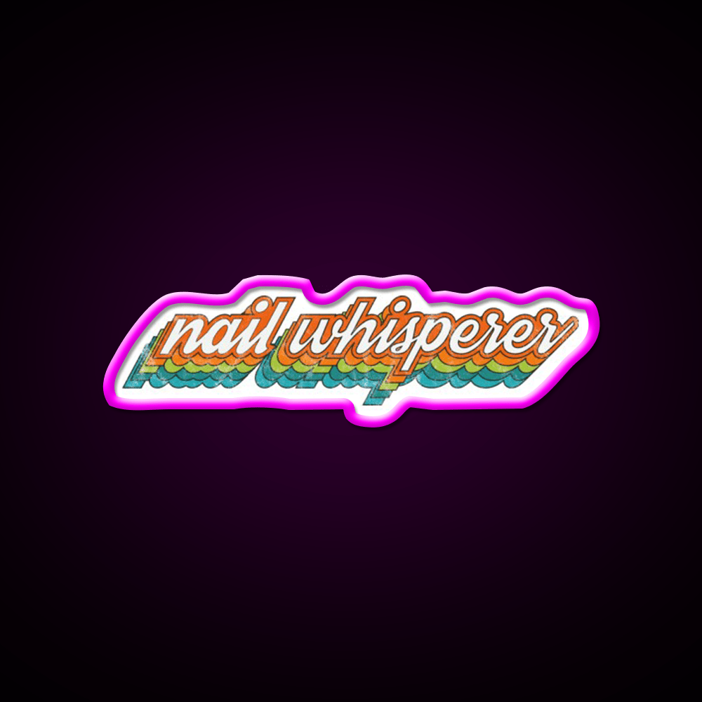 Nail Whisperer Esthetician Nail Tech Design Nail Salon Led Neon Sign Rgb Color - Shineneon