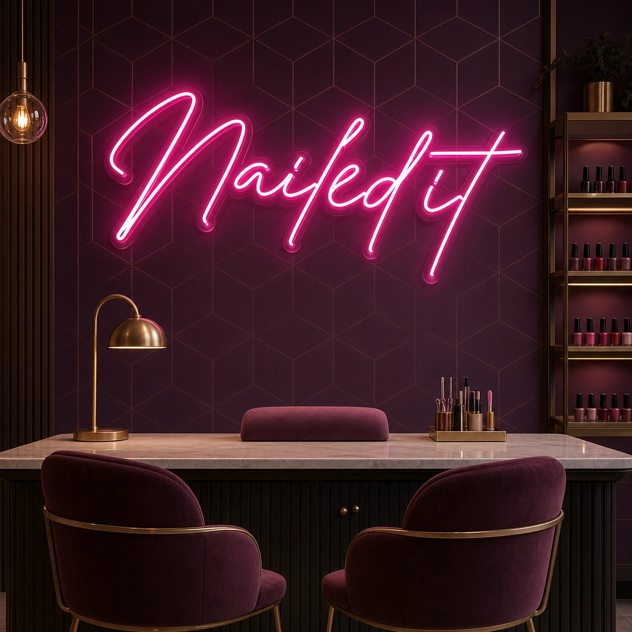Nailed It LED Neon Sign Garage Man Cave Neon Sign high-converting product image
