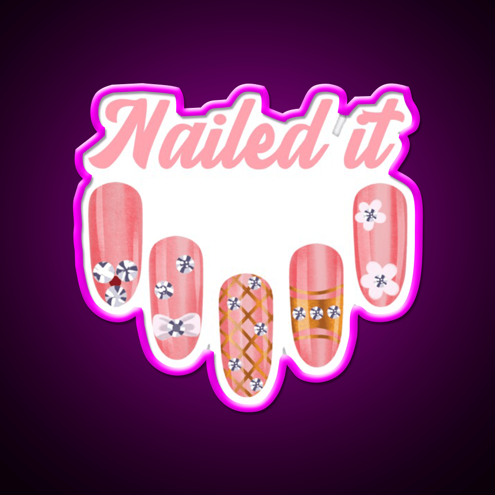 Nailed It Nail Art For Spring Nail Salon Led Neon Sign Rgb Color - Shineneon