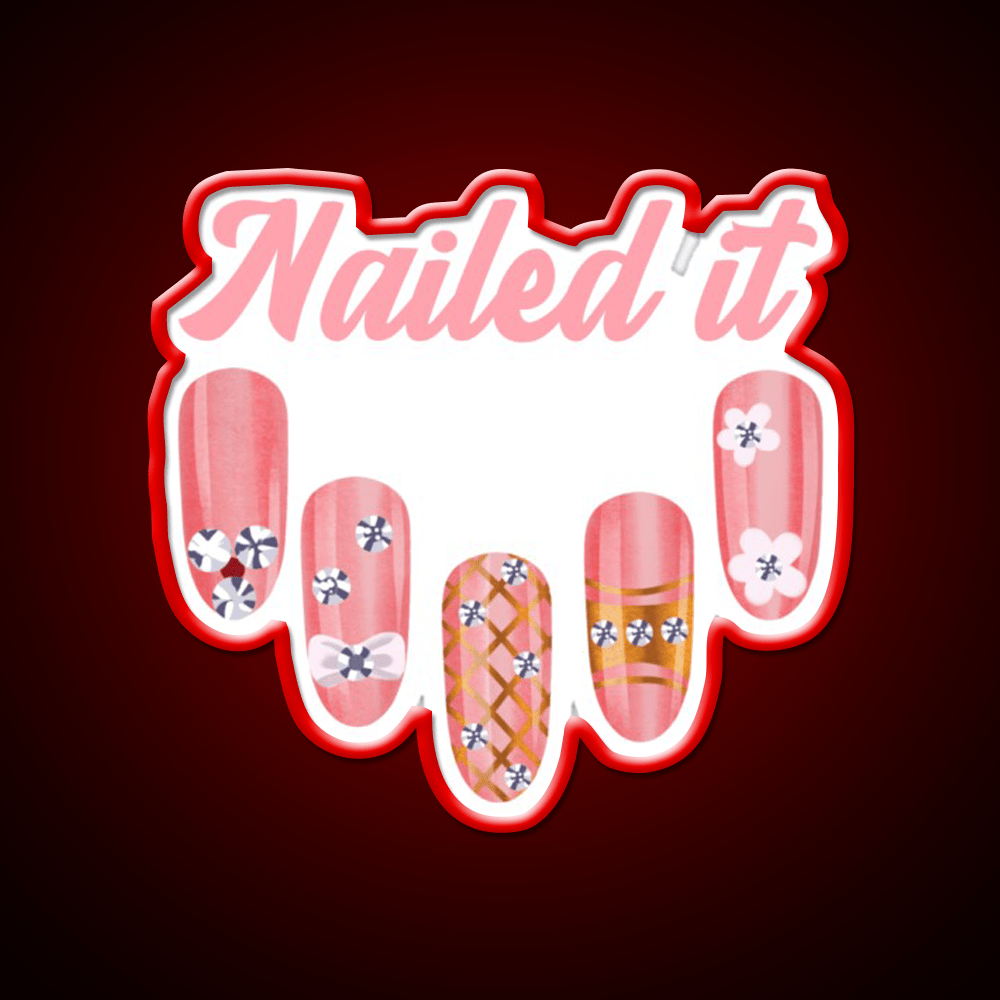 Nailed It Nail Art For Spring Nail Salon Led Neon Sign Rgb Color - Shineneon