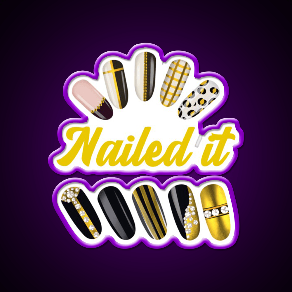 Nailed It Nail Art Nail Salon Led Neon Sign Rgb Color - Shineneon